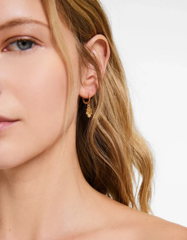 BERSHKA Tout voir*Lot 10 boucles d’eilles ear cuff croix Or