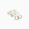 BERSHKA Tout voir*Lot 9 paires de boucles d’eilles serpent Or