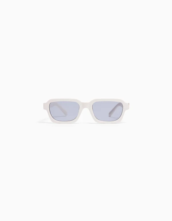 BERSHKA Lunettes*Lunettes de soleil Blanc