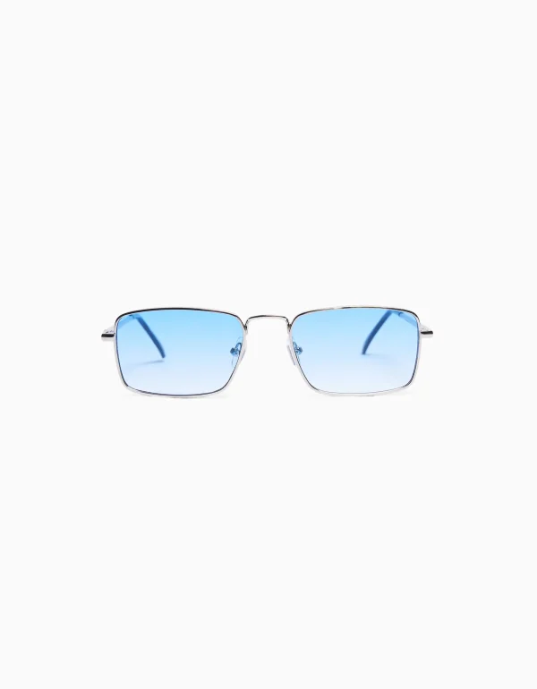 BERSHKA Lunettes*Lunettes de soleil carrées Bleu