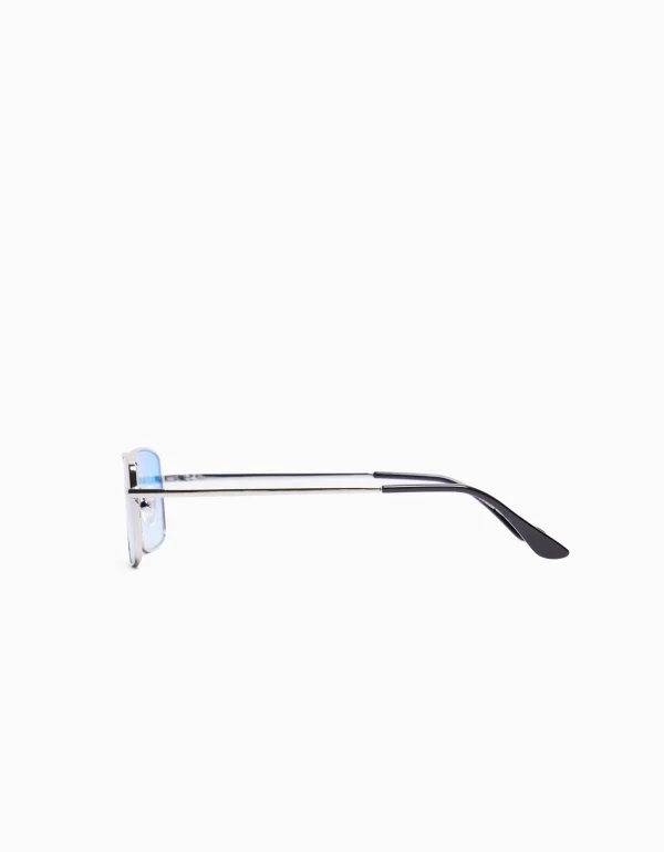 BERSHKA Lunettes*Lunettes de soleil carrées Bleu