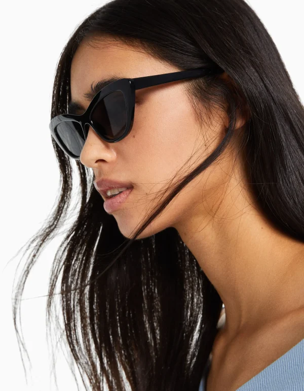 BERSHKA Tout voir*Lunettes de soleil œil de chat Noir