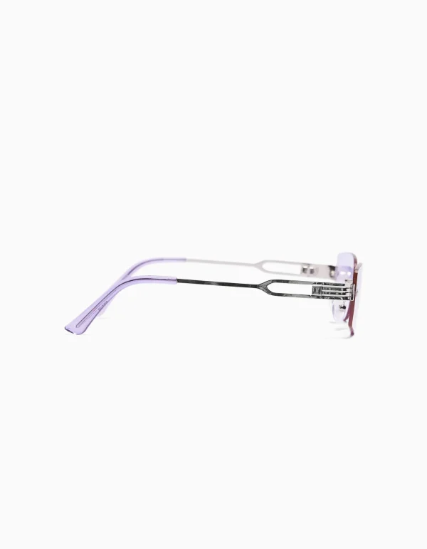 BERSHKA Lunettes*Lunettes de soleil sans monture détail Violet