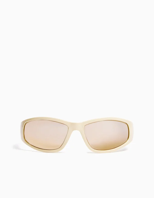 BERSHKA Lunettes*Lunettes vélo colorées Beige