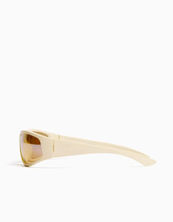 BERSHKA Lunettes*Lunettes vélo colorées Beige