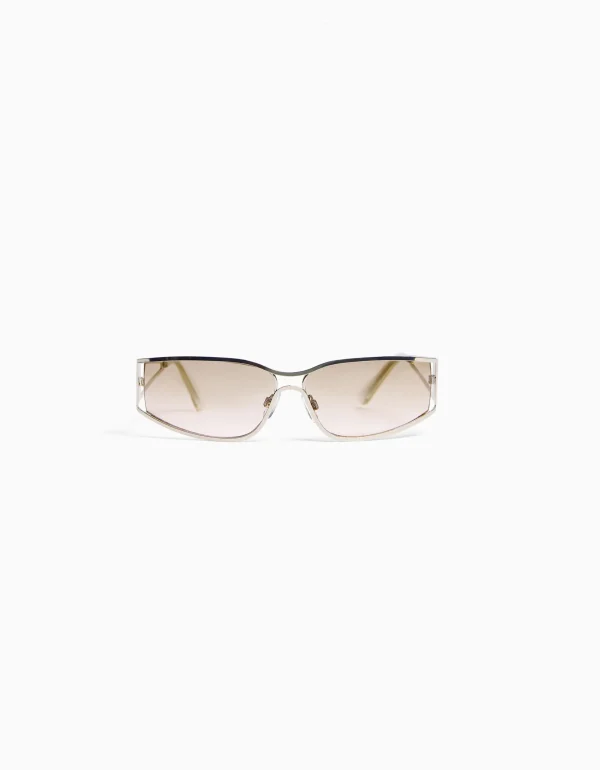 BERSHKA Lunettes*Lunettes vélo métalliques Bleu