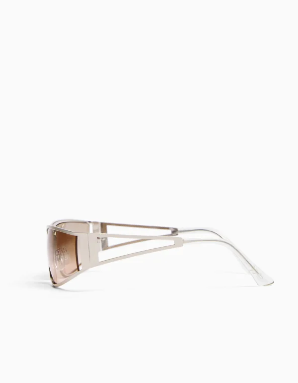 BERSHKA Lunettes*Lunettes vélo métalliques Bleu