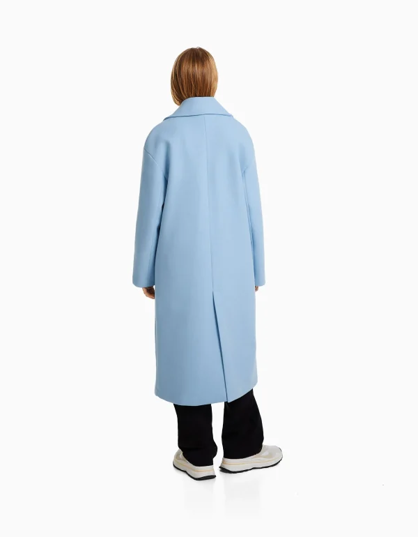 BERSHKA Trenchs et manteaux*Manteau long épaules tombantes Écru