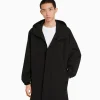 BERSHKA Blousons et manteaux*Manteau parka oversize effet nylon Noir