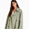 BERSHKA Best sellers*Manteau trench coton Camel