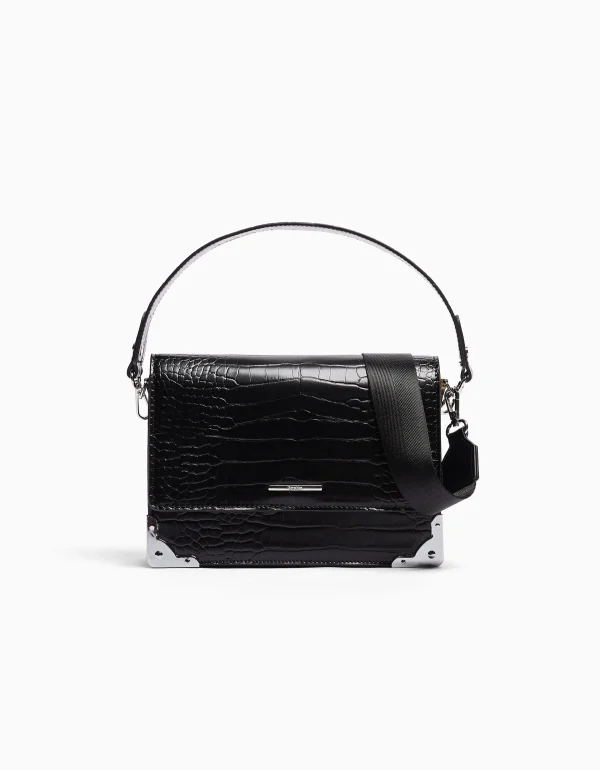 BERSHKA Tout voir*Minaudière texturée anse Noir