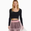 BERSHKA Vêtements*Mini-jupe ballerine tulle Rose