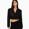 BERSHKA Vêtements*Mini-jupe tailoring plissée Noir