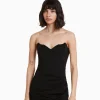 BERSHKA Vêtements*Mini-robe corset portefeuille Noir