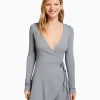 BERSHKA Vêtements*Minirobe manches longues Gris