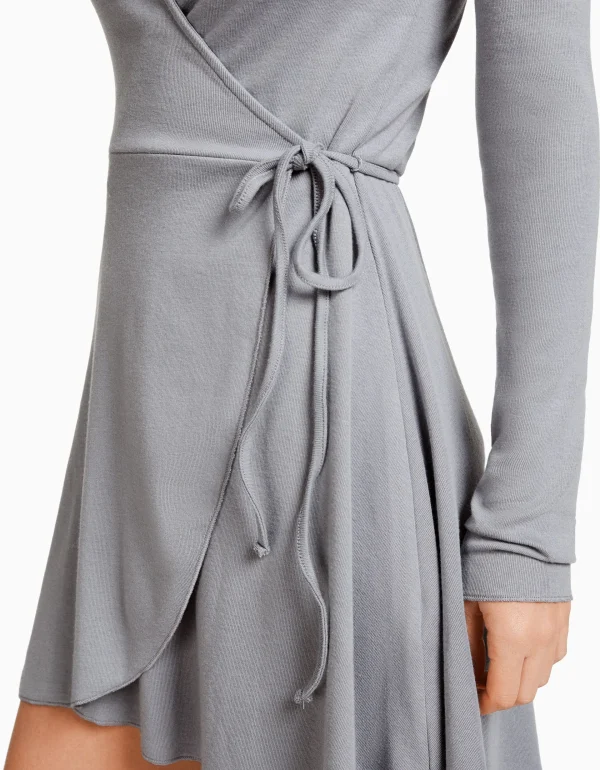 BERSHKA Vêtements*Minirobe manches longues Gris