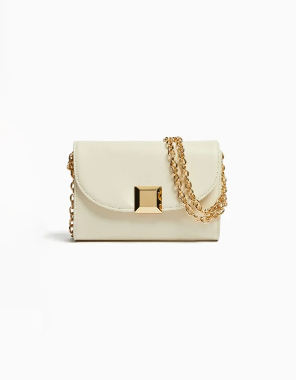 BERSHKA Tout voir*Mini-sac épaule carré détail Écru