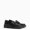 BERSHKA Chaussures plates*Mocassins barrette Noir