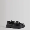 BERSHKA Varsity*Mocassins détail métallisé Noir