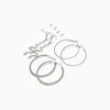 BERSHKA Tout voir*Pack 6 boucles d’oreilles anneaux cascade croix Argent