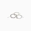 BERSHKA Tout voir*Pack 3 bracelets perles maillons Argent