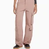 BERSHKA Pantalons*Pantalon cargo moulant serge multipoches Kaki