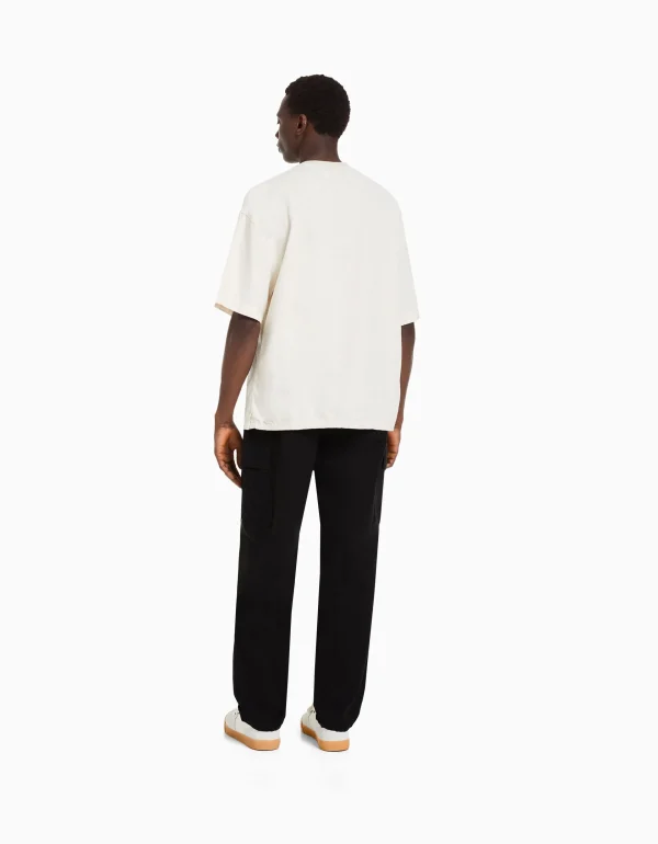 BERSHKA Vêtements*Pantalon cargo stoppeurs Noir