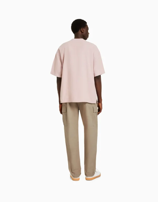 BERSHKA Vêtements*Pantalon cargo stoppeurs Noir