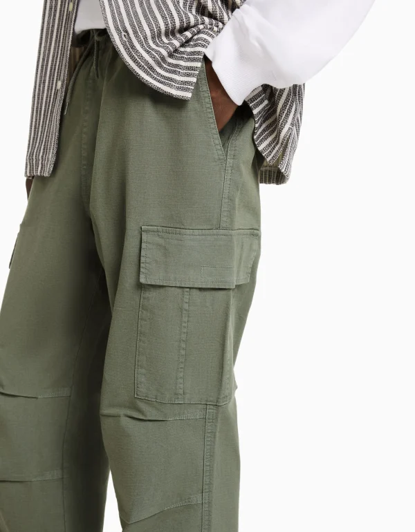 BERSHKA Vêtements*Pantalon cargo stoppeurs Kaki