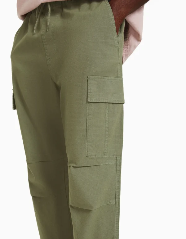 BERSHKA Vêtements*Pantalon cargo stoppeurs Noir