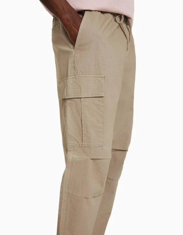 BERSHKA Vêtements*Pantalon cargo stoppeurs Noir