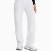 BERSHKA Pantalons*Pantalon cargo taille basse coton fil contraste Blanc cassé