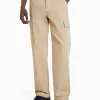 BERSHKA Vêtements*Pantalon cargo wide fil contraste Camel