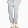 BERSHKA Pantalons*Pantalon molleton poches Gris