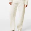 BERSHKA Pantalons*Pantalon molleton wide leg Blanc cassé