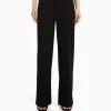 BERSHKA Vêtements*Pantalon tailoring wide leg passants Noir