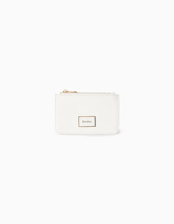 BERSHKA Tout voir*Porte-cartes texturé Blanc