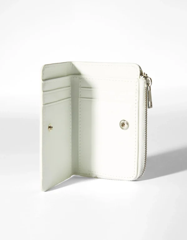 BERSHKA Tout voir*Porte-monnaie imprimé papillons Blanc