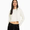 BERSHKA Maille*Pull maille col rond Blanc