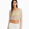 BERSHKA Maille*Pull maille rustique Écru