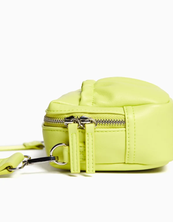 BERSHKA Similicuir*Sac bandoulière similicuir papillon Lime