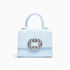 BERSHKA Tout voir*Sac bijou anse chaîne gravé imprimé animal Bleu clair