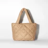 BERSHKA Tout voir*Sac cabas matelassé anse tissu Camel