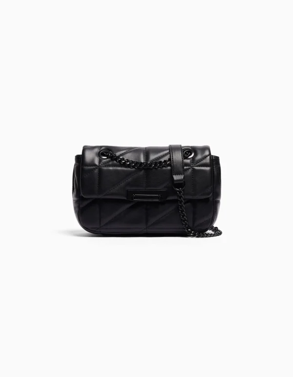 BERSHKA Best sellers*Sac matelassé chaîne Noir