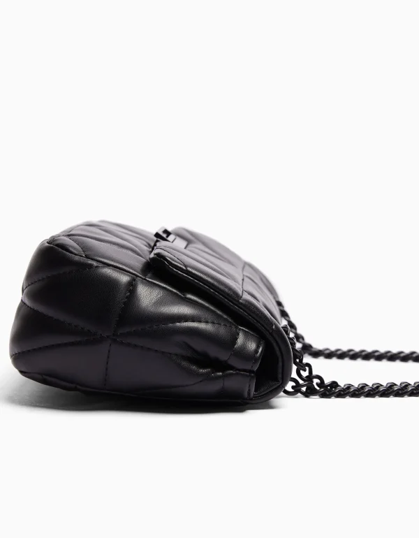 BERSHKA Best sellers*Sac matelassé chaîne Noir