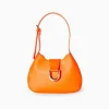 BERSHKA Tout voir*Sac porté épaule boucle effet argent Orange