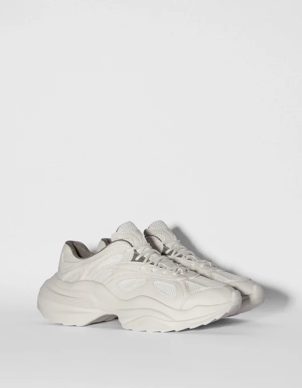 BERSHKA Chaussures*Sneakers volume avec mesh homme Blanc