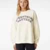 BERSHKA Pulls*Sweat ample imprimé Écru