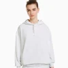 BERSHKA Sweats*Sweat capuche Blanc