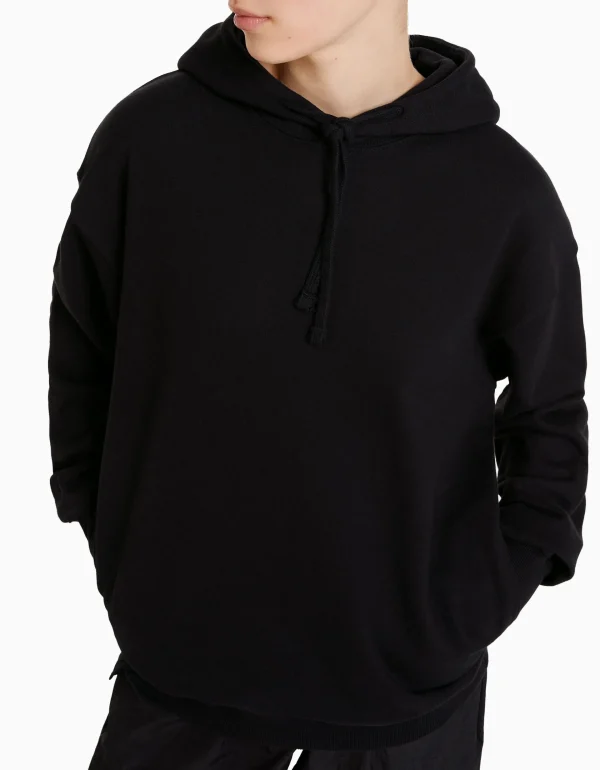 BERSHKA Personnalisables*Sweat capuche Noir